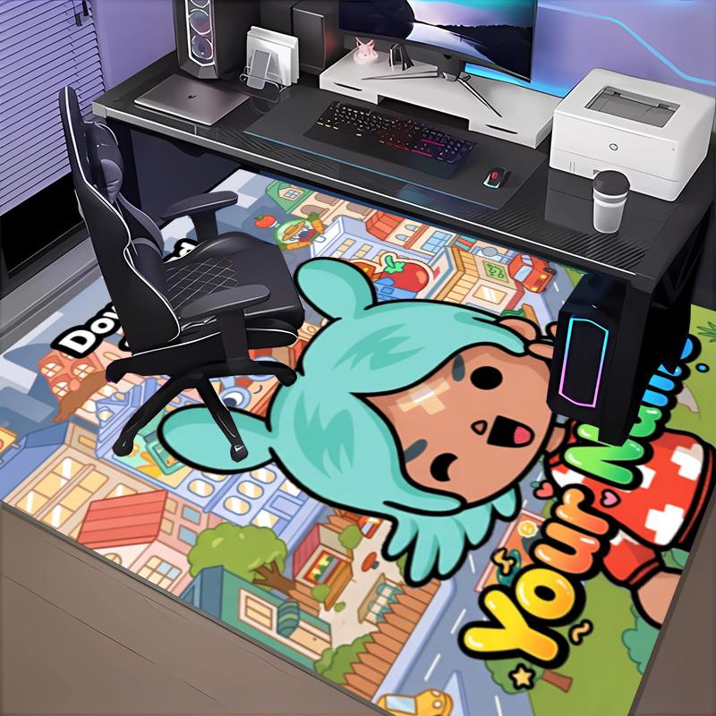 Custom Name Toca Boca Game Rug Office Rug, Indoor Rug, Chair Rug, Living Rooms, Doormat Game Rug Home Decor Birthday Christmas Gifts