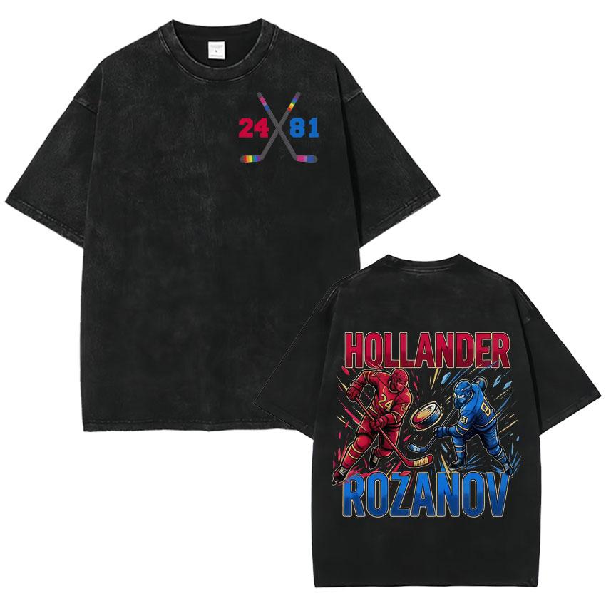 2026 Heated Rivalry Ilya Rozanov 81 Trendy Graphics T Shirt Vintage Washed Mens Oversized Cotton Crewneck Cozy Tshirt Teenagers