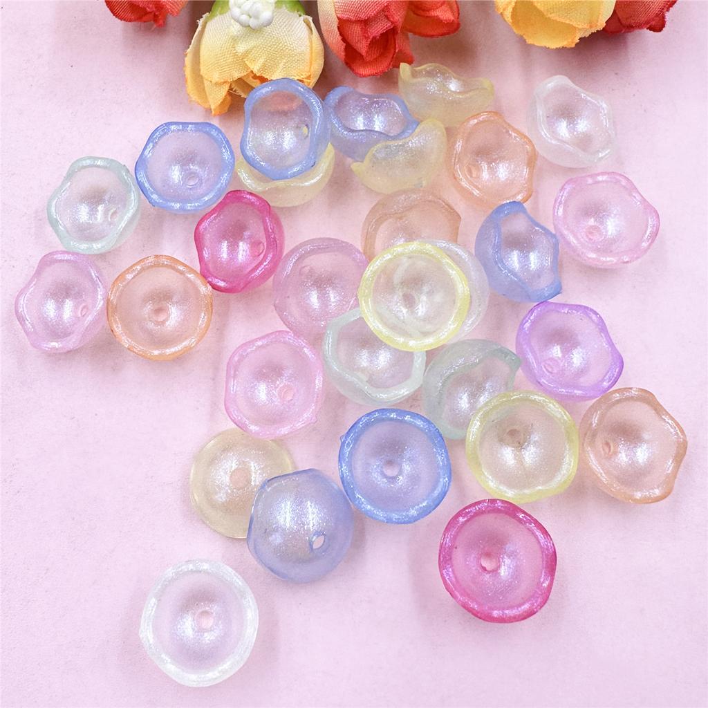 Высококачественные бусины, разноцветные акриловые бусины «сделай сам», модные 100 шт., ювелирные изделия из бисера в форме чаши