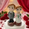 Элегантные фигурки жениха и невесты Ретро топперы для торта Куклы пара Свадебный топпер для торта Жениться