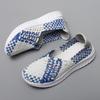Large Size Flat Bottom Women's Shoes Hand-woven Elastic Band Hand-woven Shoes Women's Shoes Single Shoes Large Size Flat Bottom Casual Shoes