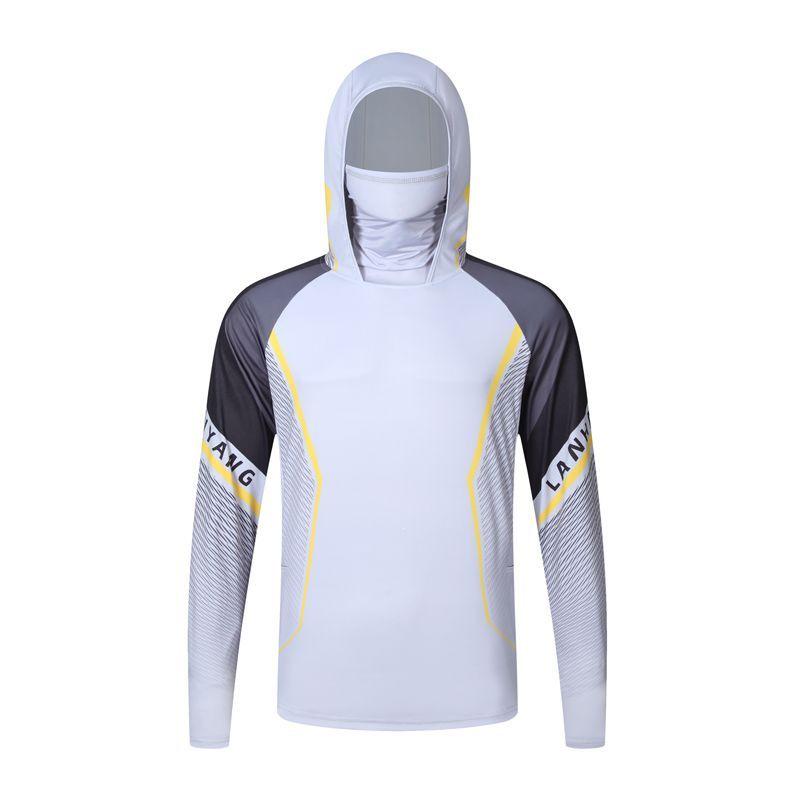 Men’s Outdoor Camouflage Sun Protection Ice Silk Sportswear with Face Covering