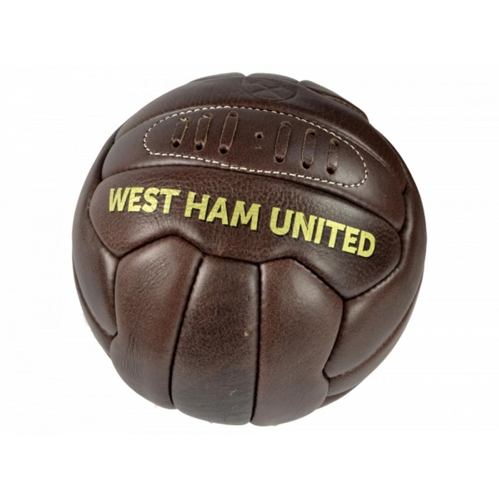 West Ham FC Official Retro Heritage Leather Football