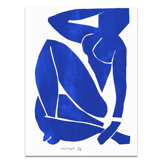 Abstract Home Decoration Canvas Art Painting French Henri Matisse Blue Nude Posters Hd Print Wall Picture For Living Room