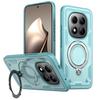 Бронированный противоударный чехол для Xiaomi Poco M8 Pro Redmi Note 15Pro 4G Plus 5G, вращающаяся на 360° магнитная подставка, пластиковый чехол из ТПУ