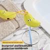Plastic Toothbrush Head Protective Cover Portable Banana Shape Toothbrush Dust Cap Cover 2In1 Brush Protect Toothbrush Case Cap