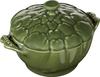 Staub Cocotte 13cm Ceramic Heat Resistant Pottery Microwave Safe Japanese Ceramic Artichoke Cocotte "Artichoke Basil" [Authorized Product] 40500-326