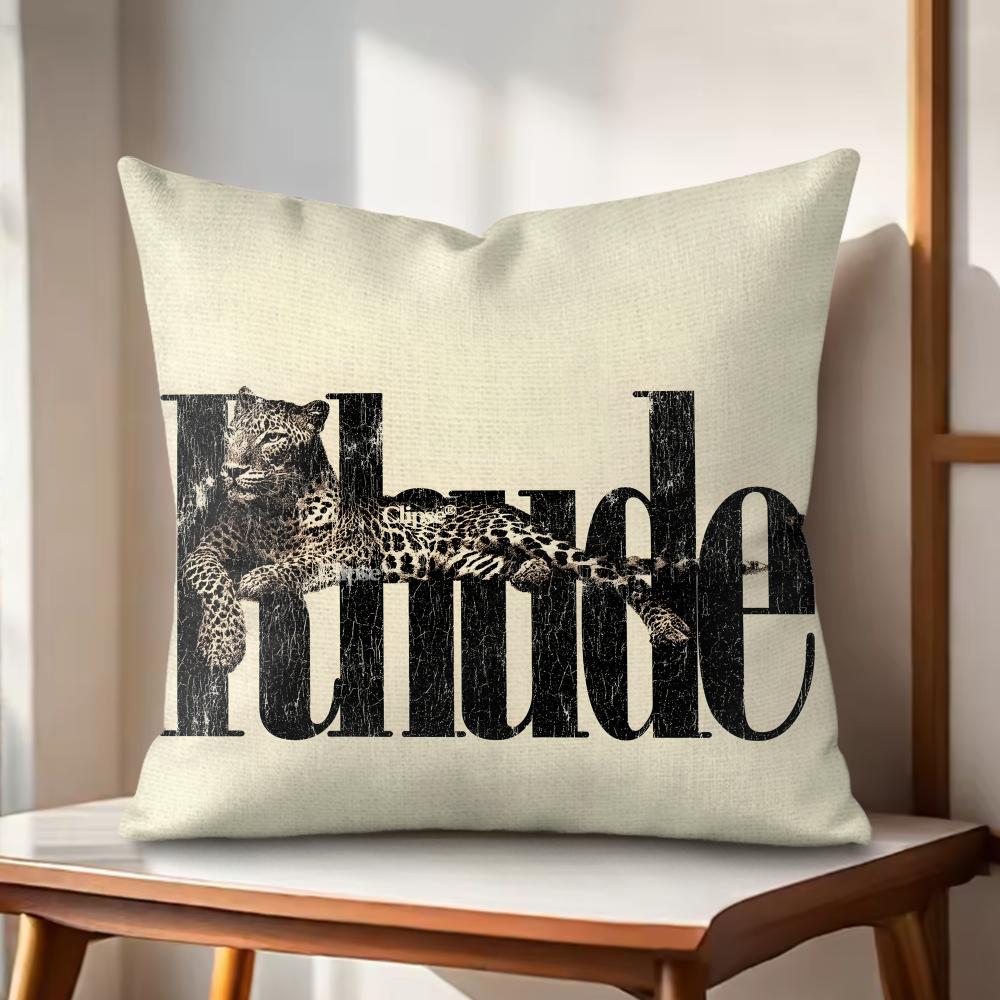 Fashion Brand RRHUDEs Cushion Cover Natural Linen Organic Fabric DoubleSided Printing Couch Pillow Covers Home Decor