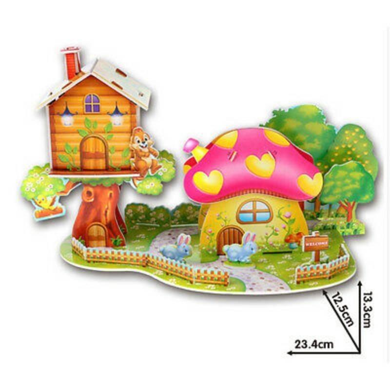 Kids 3d Puzzle Paper Diy Creative Building Toy Intelligent Learning Game
