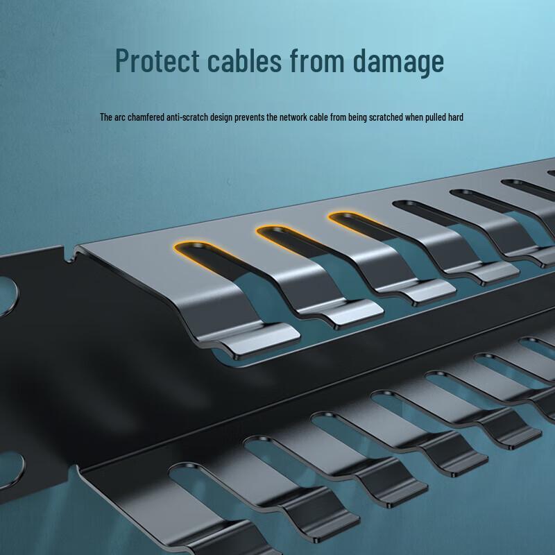 Ugreen 70424 1U 24-Port Metal Cable Management Panel
