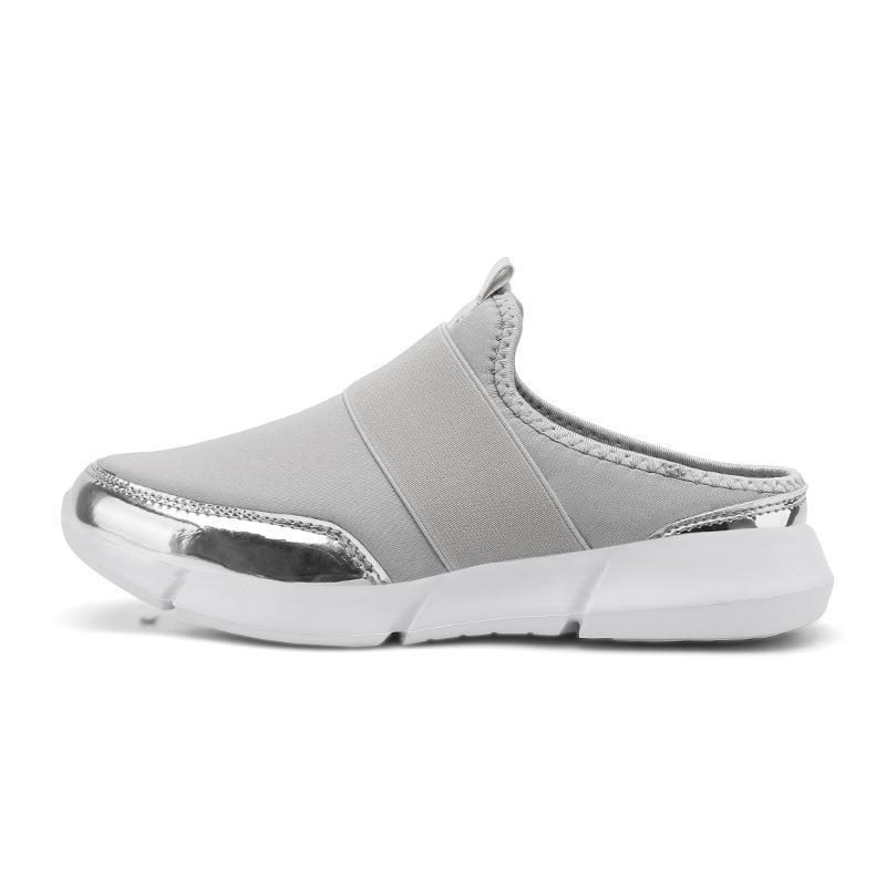 Новые удобные полутапочки большого размера для отдыха на открытом воздухе, модная повседневная обувь, персонализированные чехлы для ног, женская тканевая обувь