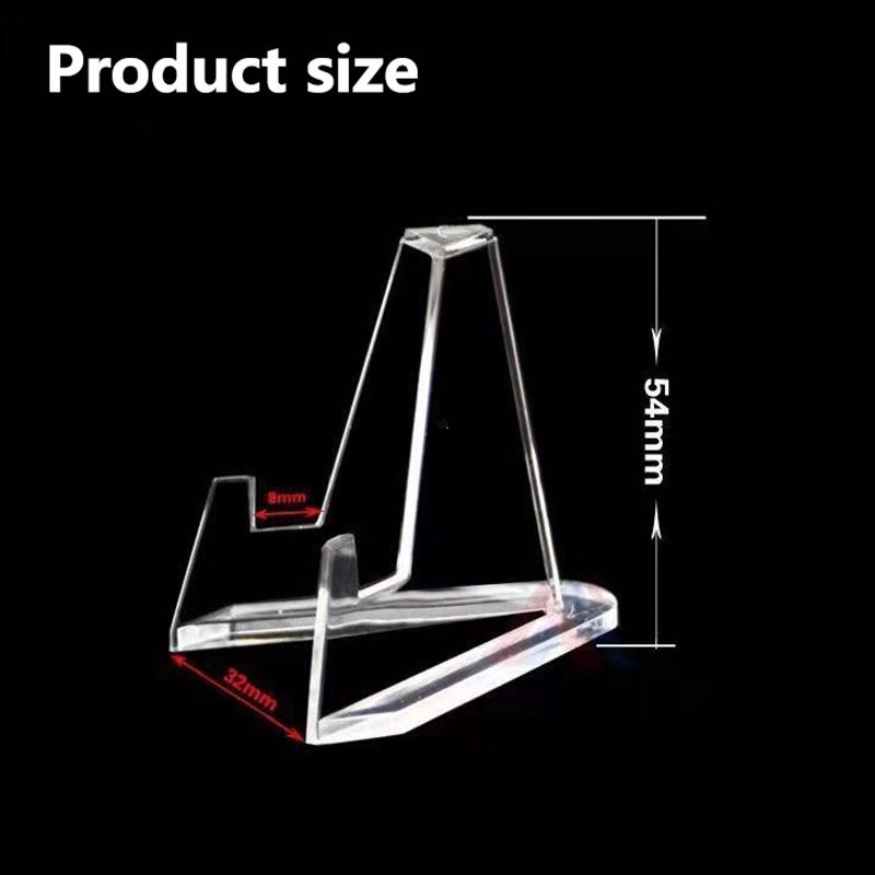 10 шт. прозрачный акриловый держатель для монет, небольшой мольберт, держатель для торговых карточек, поддержка для органайзера карт Kpop Idol