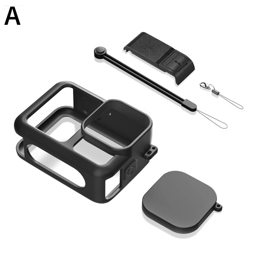 Для 13 Черный Защитный Чехол Корпус Защитник Силикон Для Go Pro Крышка Ремешок +  W6P3