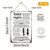 Funny Dutch Bathroom Rules Vintage Iron Sign  x Inch Durable Rustic  Perfect for Home Cafe Bar Garage Spaces  D Flat