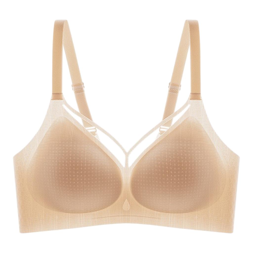 Zeriluna Ice silk French-style bra Sexy Parisian-style design, cool and skin-friendly for summer, with a light and breathable push-up effect