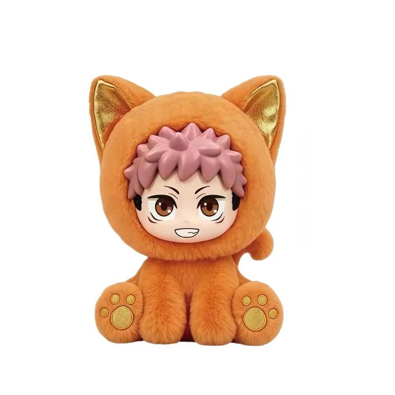 EAKI Jujutsu Kaisen Cat Sitting Party Blind Box Anime Figure Collectible Decor Ornament Birthday Gift Toy