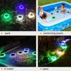 Solar Powered Pool Lights Color-Changing RGB IP 68 Waterproof Solar Pool Light Round UV-Resistant Auto ON/Off 1800mAh Swimming