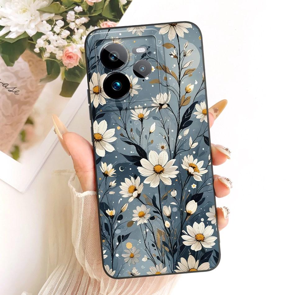 Для Realme GT 7 Pro Милый Кот Цветок Мультяшный Чехол Для Телефона Для Realme GT7 Pro RMX5010 Ударопрочный Мягкий Силиконовый Чехол Бамперы