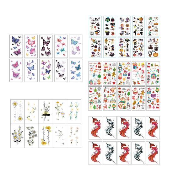 10Pcs Fake Body Tattoo Beautiful Waterproof Creative Adorable Lovely Body Art 3D Effect Cute Butterfly Tattoo Stickers for Christmas