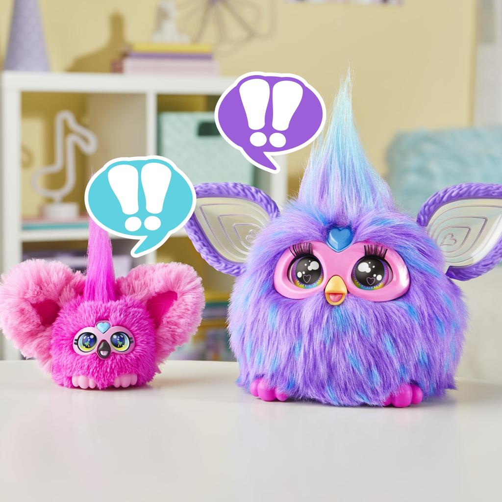 Hasbro Furby Furblets FloFlo Мини-электрическая плюшевая игрушка для мальчиков и возрастов Furby Authentic Friends, Девочек, 6+, Розовый, Фламинго, Говорит, Музыкальная, G1699,