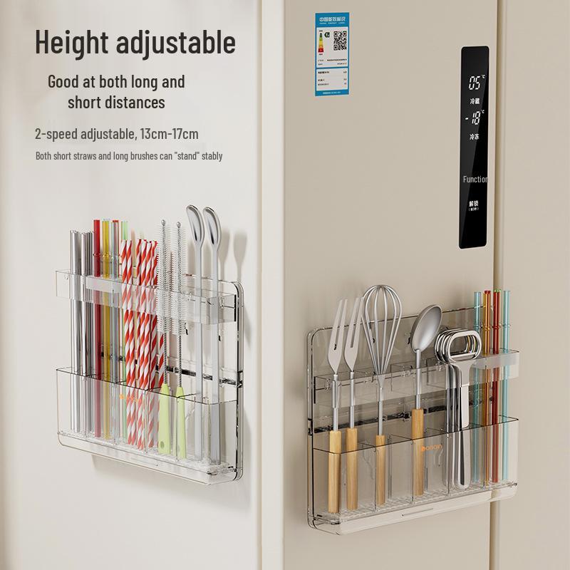 Прозрачный настенный держатель: Органайзер для соломинок, палочек для еды, ручек, пультов дистанционного управления и многого другого