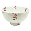 Arita Ware Tea Rice Koyo Small Flower Shinogi Rice Red Bowl, Bowl, Hand-painted, Kiln, Design, Bowl,