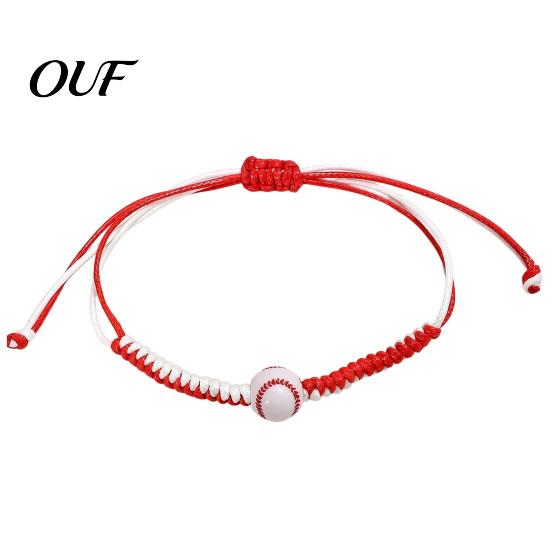 Trendy Sports Enthusiast Accessory Themed Braided Bracelet, Adjustable Hand Woven Rope Wristband with Sporty Daily Wear Ball Charms, Wrist Strap