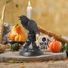 Gothic Standing Crow Skull Rose Candle Holder Candle  Silica Gel Mold,wool Art Craft Tools for DIY Making Candles,candle Holders