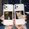 Горячий Смешной Кот Фото Прозрачный Чехол для Телефона для IPhone 13 12 Pro Max 11 XR XS X 8 7 14 Plus Парный Мягкий Силиконовый Чехол Fundas