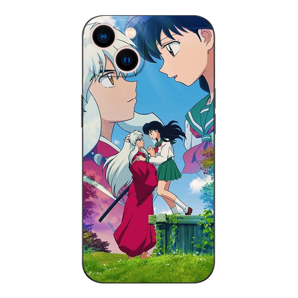 Черный чехол из ТПУ для Samsung Galaxy S22 S20 S21 FE PLUS ultra+S10 E lite задняя крышка yashahime Inuyasha