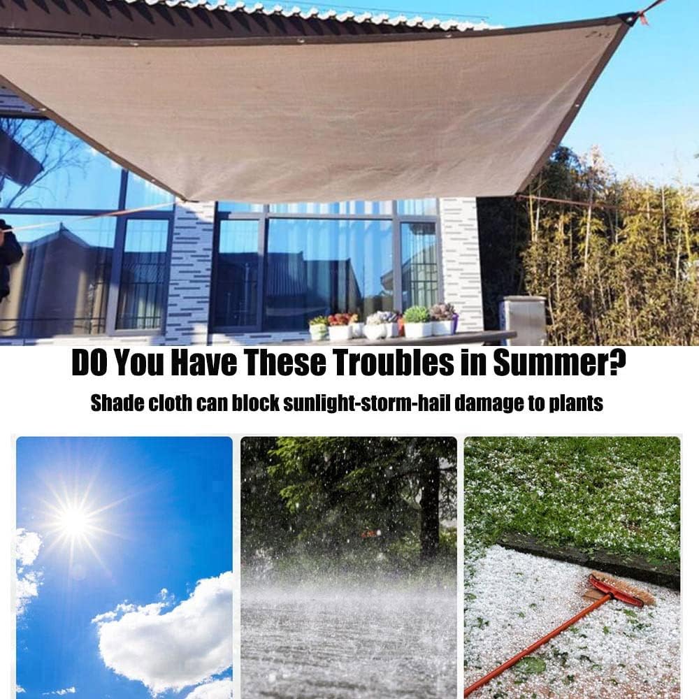 UV Protection Shade Cloth Sunblock Net for Garden Patio Shade Sails Plants Greenhouse Outdoor Pergola Lawn Swimming Pool