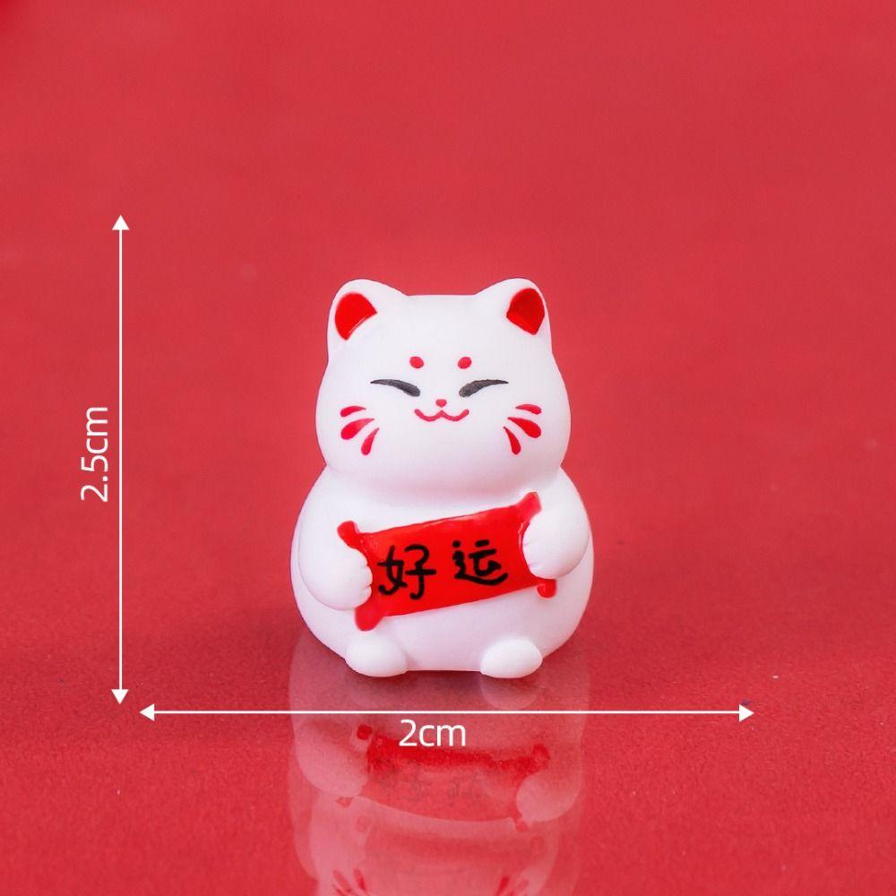 Micro Landscape Creative Cute Good Luck Fat Fortune Cat DIY Decoration Accessories Car Desktop Mini Ornaments Office Desktop