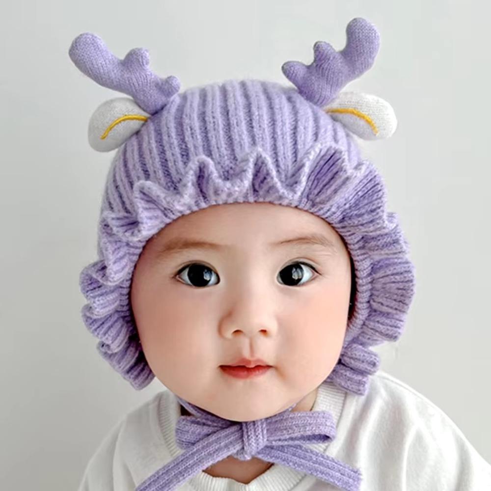 Windproof Baby Woolen Hat Warm Ear Protection Cap Fashionable Baby Hat  Winter