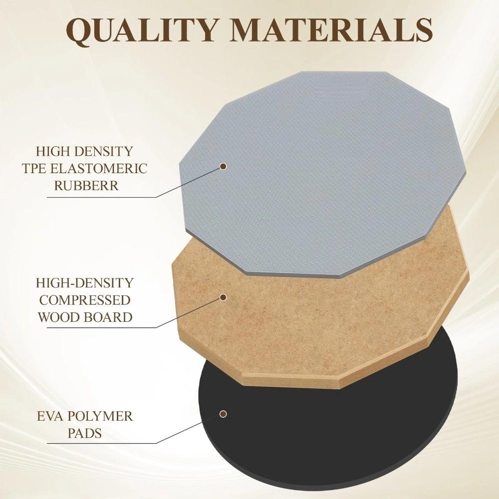 Двусторонний комплект стойки для барабанов Бесшумная пэд-тренажер для барабанов Высококачественный пэд для тренировки игры на барабанах