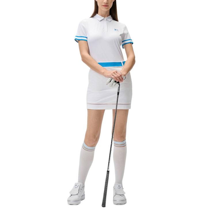 Fila Однотонная женская футболка-поло с коротким рукавом для гольфа, повышенной чувствительности, нефритово-белая A11W435112FWT