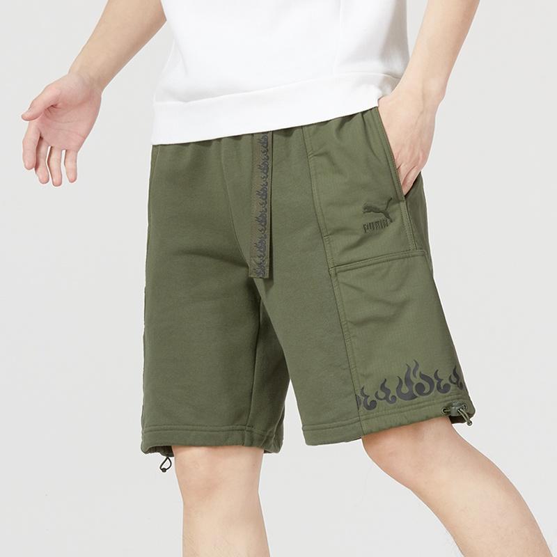PUMA SS23 Chinese Culture Tribute Collection Casual Shorts Men's Army Green Moderate 621924-73