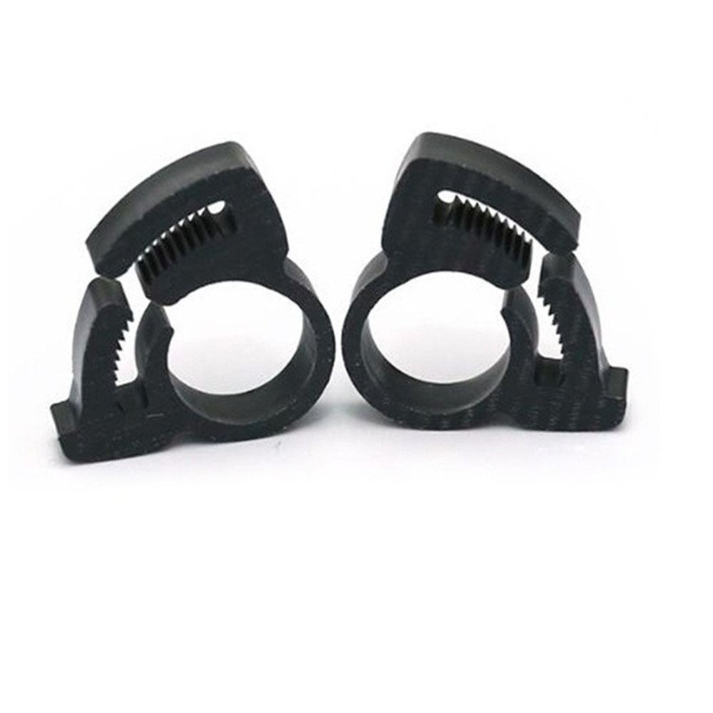 10 шт. в упаковке, нейлоновые прочные хомуты для шлангов с двойным захватом черного цвета с защелкивающимся захватом из нейлона и пластика для шлангов/труб