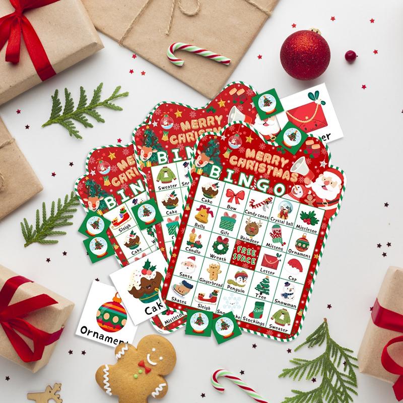 33 шт./Набор Вмещает до 24 игроков Праздничная веселая игра для вечеринок Вечеринки Игры в бинго Семейные посиделки
