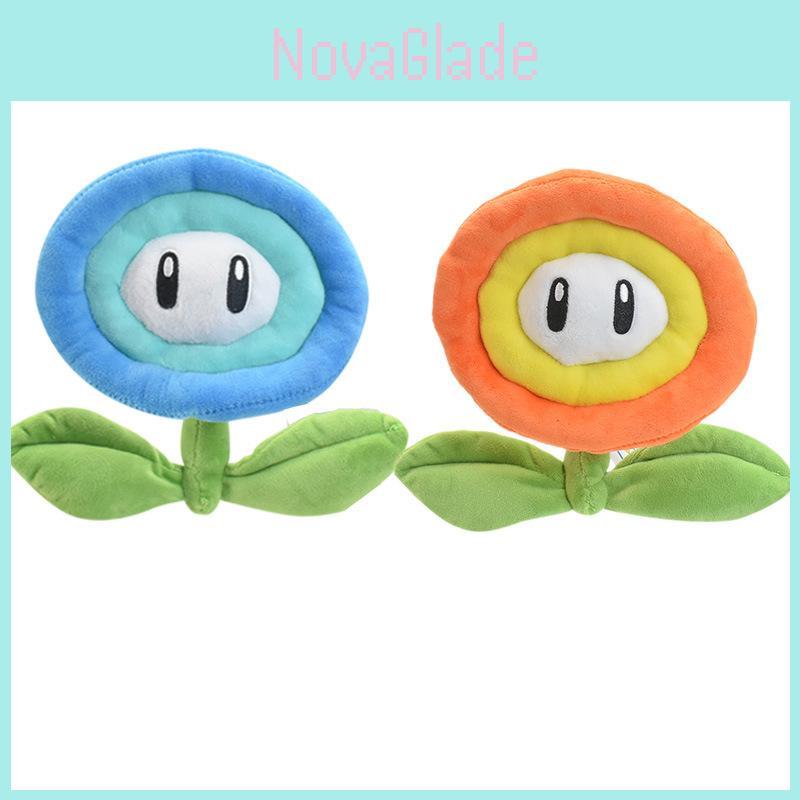 Новая плюшевая игрушка Марио Оранжевое пламя Синий лед Подсолнух Мягкая игрушка 18см