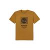 Tree Logo Casual Crew Neck T-Shirt Men T-Shirts Wheat A2D62-P47