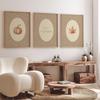 Maximalist Fall Set of 3 Prints Autumn Wall Art Fall Leaves Line Art Pumpkin Fall Poster Rust Orange Fall Decor Gift Poster