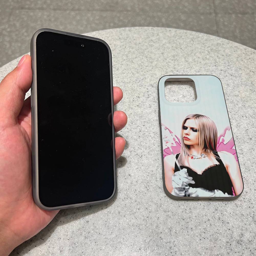 Чехол для телефона Avril Ramona Lavigne для iPhone 16 15 17 Pro 11 12 13 14 Pro Max Plus Мягкий силиконовый чехол-оболочка с волнистым рисунком