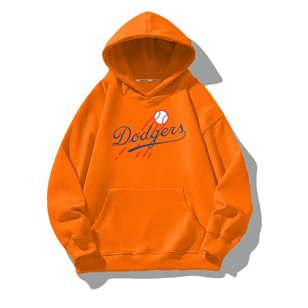 Лос-Анджелес Доджерс Пуловеры Унисекс Свободные Повседневные Толстовки С Длинным Рукавом Толстовки Спортивная Одежда Большие Размеры Модные Женские Мужские Толстовки