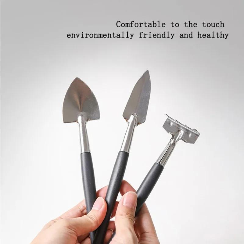 EW бытовой инструмент для посадки суккулентов садоводство рыхлая почва мини нержавеющая сталь набор из трех предметов горшечные растения цветок лопата