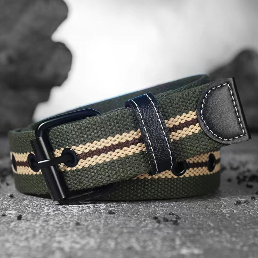 Модные ремни с пряжкой из сплава, дышащий плетеный пояс, нейлоновый холщовый ремень для занятий спортом на открытом воздухе