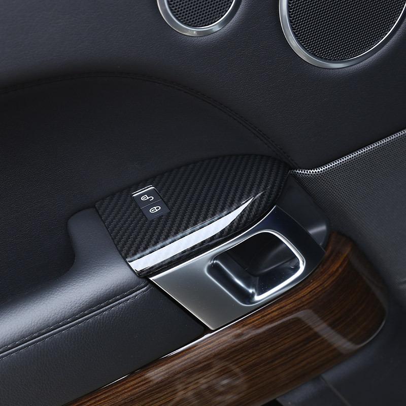 For Landrover Range Rover Sport RR Sport L494 14-22 ABS Plastic Carbon Fiber Car Seat with Memory Cover Stickers Car Accessories