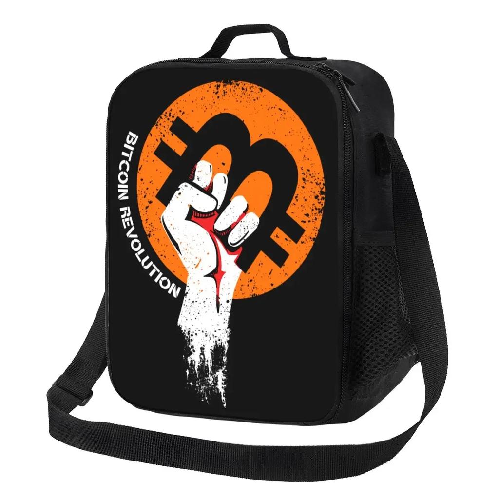 Сумка для ланча Bitcoin Coin для женщин, охладитель криптовалюты BTC, термобокс для ланча, офис, пикник, путешествия