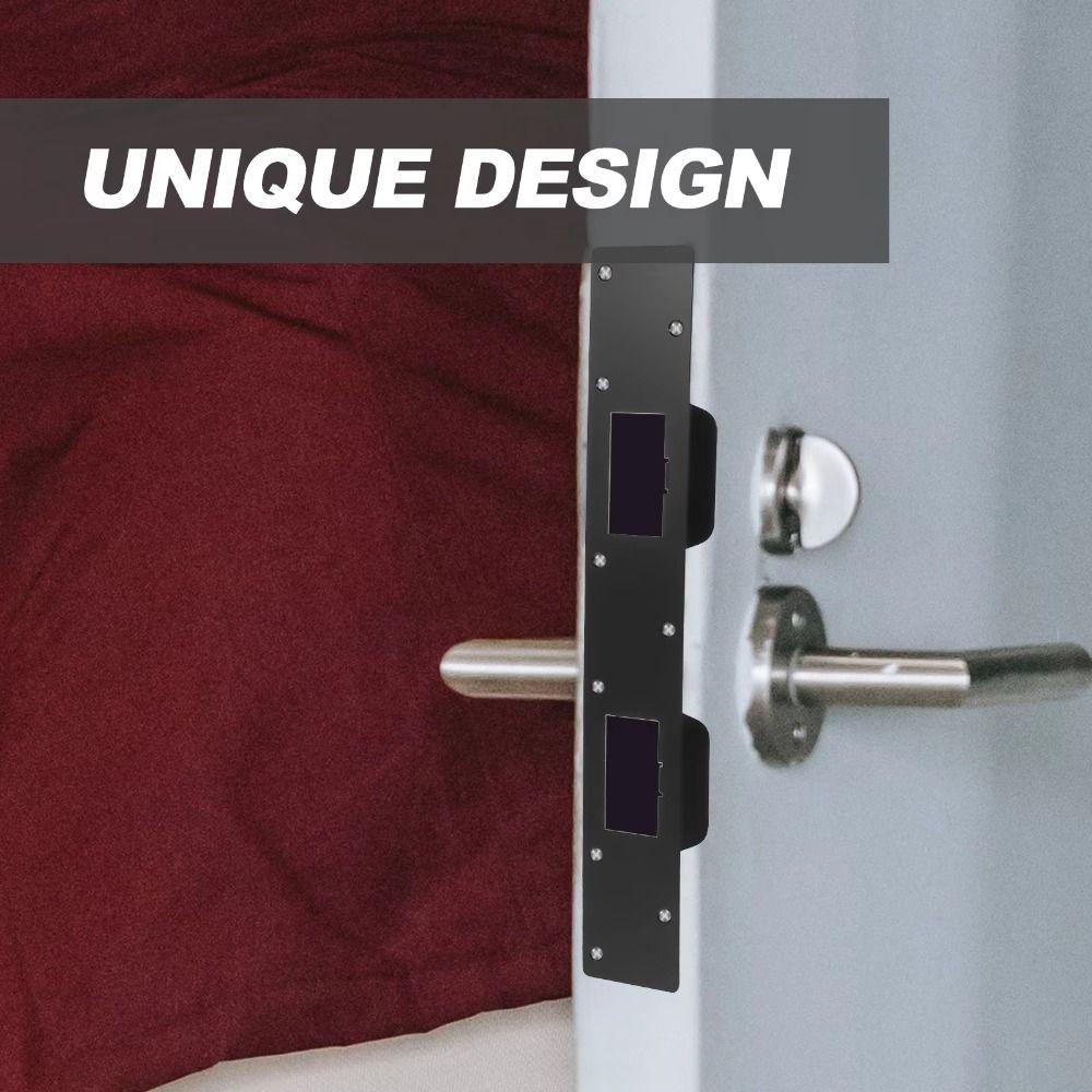 Metal Door Strike Plate Rustproof Security Front Door Security Devices Reinforcement Plate with 5-1/2 Inch Hole