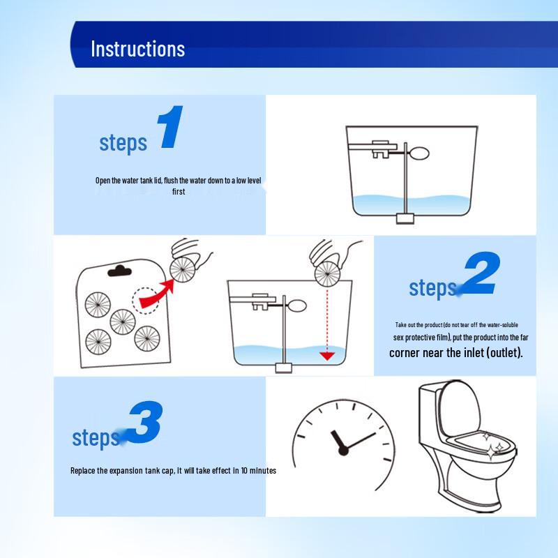 Яркие Чистые Таблетки для Очистки Унитаза