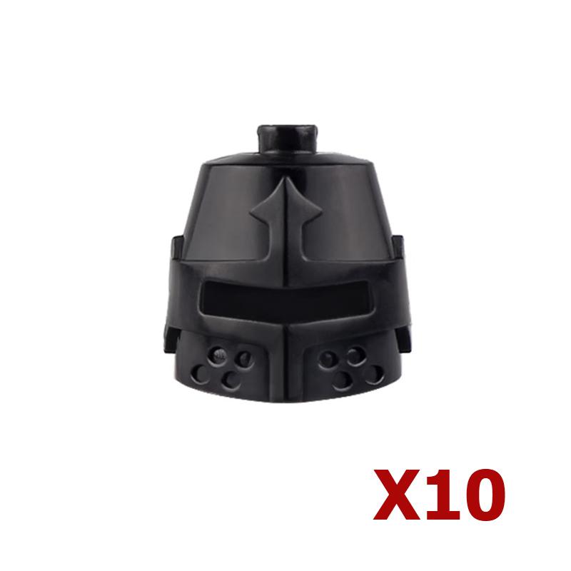 Конструктор MOC Средневековый Рыцарь Римский Солдат Аксессуар Шлем Головной убор Огненное Перо Щит Черный Орел Королевский плащ Кирпичная Игрушка